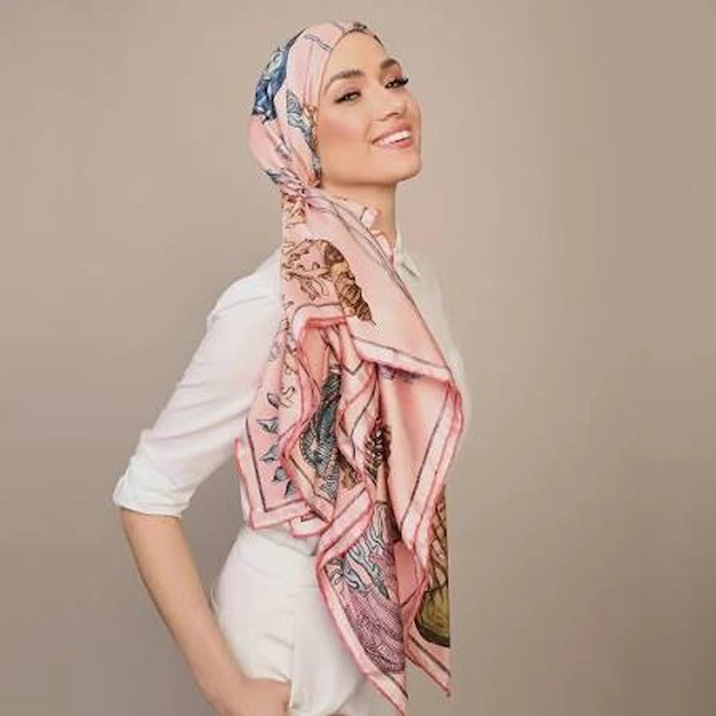 Pink Silk Scarf
