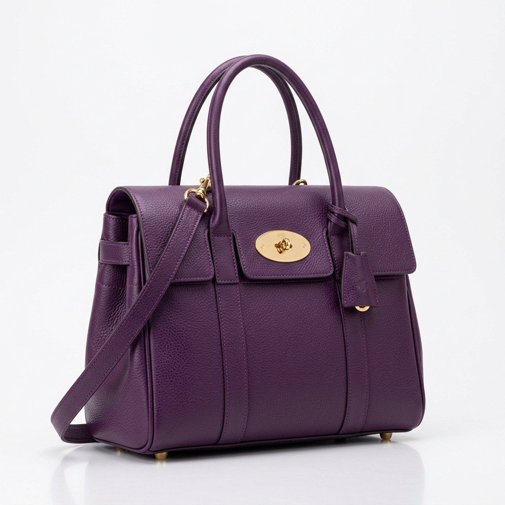 Purple Leather Handbag